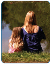 Mom and daughter at Lake